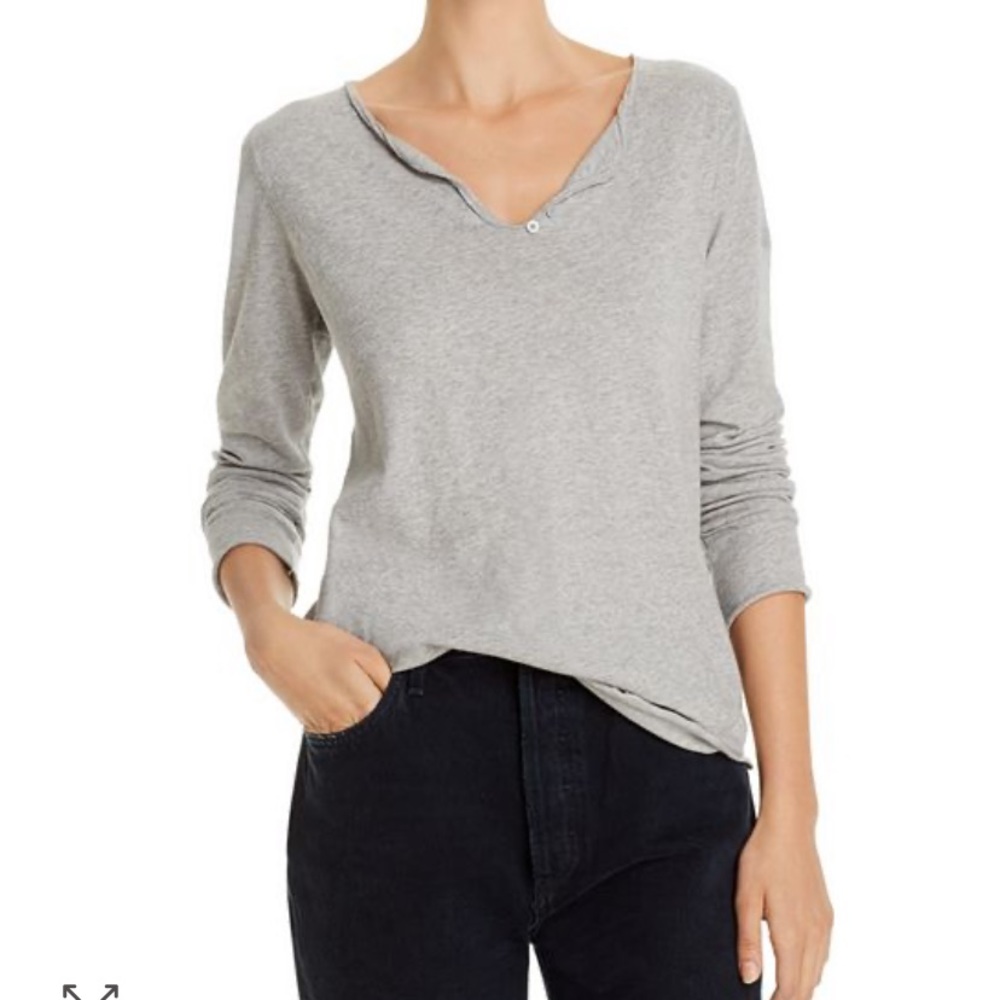 Zadig & Voltaire Gray Henley Tee